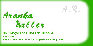 aranka maller business card